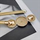 Elastisches Strass-Taillenband Gold Silber Ketten-Gürtel