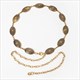 Ovale ethnische silberne Taillenkette