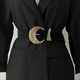 black Velvet Leather Belts: High-End Fashion For Women