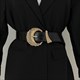 black Velvet Leather Belts: High-End Fashion For Women
