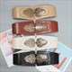 Elastic Waist Belt With Gold Wings Buckle