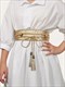 Goldene Quasten Gürtel für Damen Schimmerndes Modeaccessoire