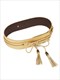 Goldene Quasten Gürtel für Damen Schimmerndes Modeaccessoire