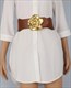 Damen Mode Blumenmuster Schnalle elastischer Korsettgürtel