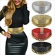 women's Corset Belt With Elastic Waist And Metal Buckle