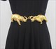 Gold Elephant Leather Women’S Designer Belt
