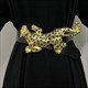 genuine Leather Leopard Cummerbunds: Elevate Your Wardrobe