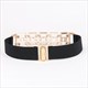 Elastic Belt With Decorative Gold Chain Buckle
