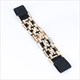 Elastic Belt With Decorative Gold Chain Buckle