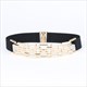 Elastic Belt With Decorative Gold Chain Buckle