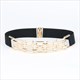 Elastic Belt With Decorative Gold Chain Buckle