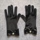 schwarze Samt-Retro-Handschuhe für Damen