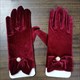 schwarze Samt-Retro-Handschuhe für Damen