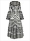 Damen Partykleid mit Mesh-Pagodenärmeln: Eleganz und Luxus