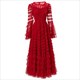 Damen Partykleid mit Mesh-Pagodenärmeln: Eleganz und Luxus