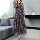 boho Chic: Printed Mesh Casual Spring Dress