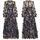 boho Chic: Printed Mesh Casual Spring Dress