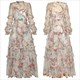boho Chic: Printed Mesh Casual Spring Dress