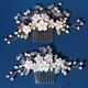Elegant Crystal Floral Hair Adornments For Bridal Occasions