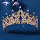 Baroque Rhinestone Crown For Bridal Hair