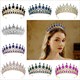 Baroque Rhinestone Tiara Bridal Hair Jewelry Crown