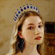 Baroque Rhinestone Tiara Bridal Hair Jewelry Crown