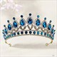 Baroque Rhinestone Tiara Bridal Hair Jewelry Crown