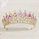 Baroque Rhinestone Tiara Bridal Hair Jewelry Crown