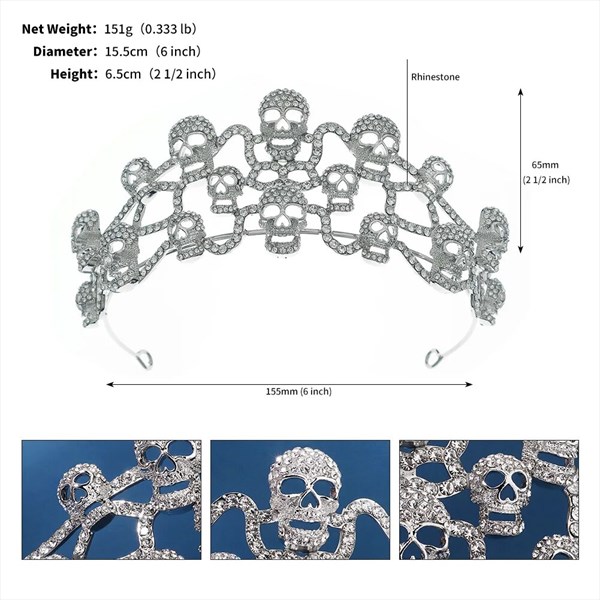 Sparkling Skull Tiaras: Royalty With An Edge For Parties And Cosplay ...
