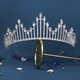 Cubic Wedding Crown With Sparkling Crystal Details