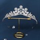 Cubic Wedding Crown With Sparkling Crystal Details
