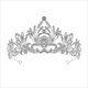 Black Baroque Rhinestone Bridal Tiara Crown