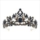 Black Baroque Rhinestone Bridal Tiara Crown